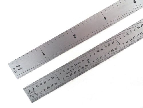 Blem Cosmetic Second PEC 36&#034; Flexible Satin 4R machinist ruler 8/16/32/64ths