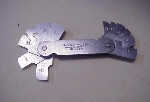 Starrett 272-A Radius or Fillet Gage