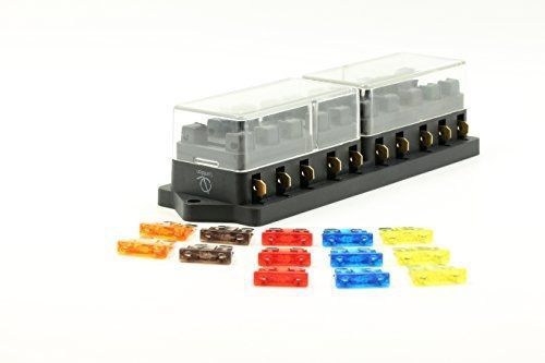*fast shipping* lumision 10 way automotive fuse block terminal box with 13 fuses for sale