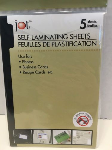 Self Laminating 4&#034; x 6&#034; Sheets 5 Pack Laminate