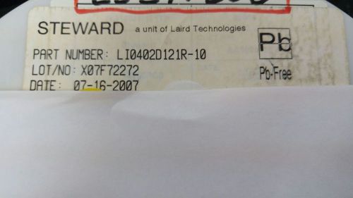 8728 X LAIRD LI0402D121R-10   FERRITE, BEAD, 1005, 100MHZ, 120R