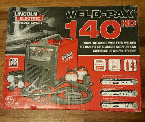 Welding lincoln flux steel electric weld pak 140 hd wire-feed welder. m# k2514-1 for sale