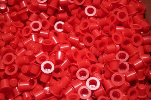 Caplugs T-2X PE-LD01 Red Mini Tapered Caps (Lot of 10)