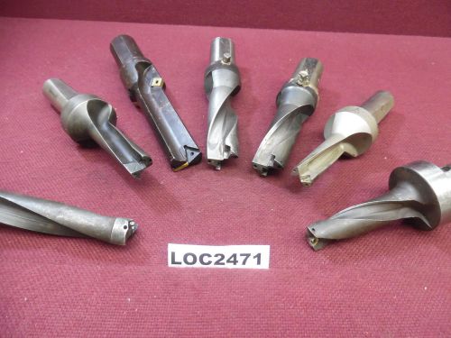 LOT OF 7 INSERT DRILLS INDEXABLE VARIOUS SIZES &amp; STYLES    LOC2471