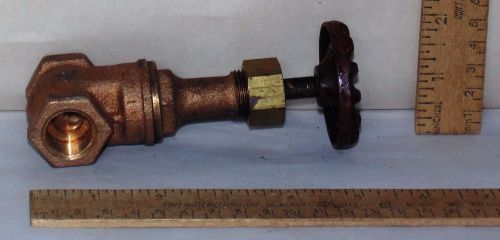 BRASS GATE VALVE - CRANE CO. CAT. 440 - 125S - Plumbing / Steampunk / Water Flow