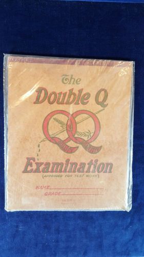 vintage school examination notebook The Double Q