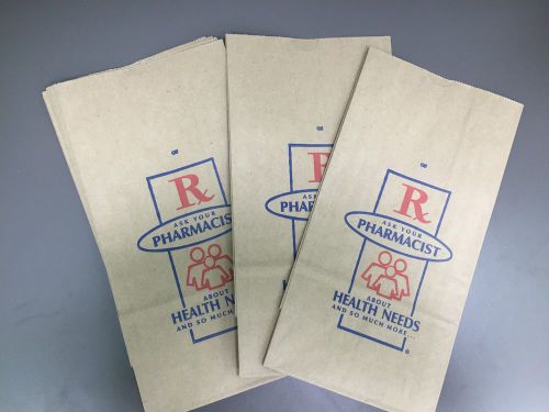 600 Brown RX Paper Prescription Pharmacy Bags