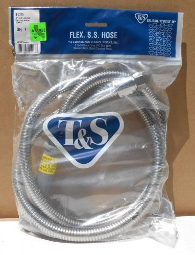 T &amp; S BRASS 68&#034; FLEX HOSE, STAINLESS STEEL