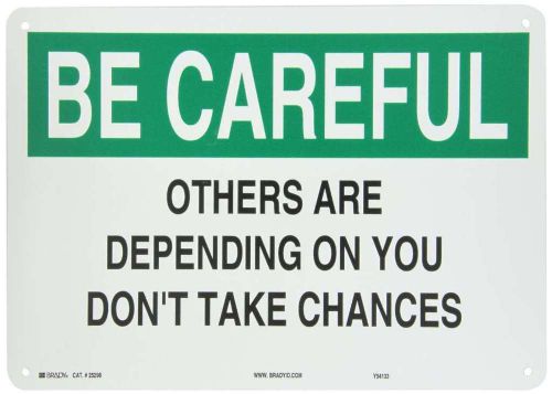 Brady 25298 plastic safety slogans sign, 10&#034; x 14&#034;, legend &#034;others are depending for sale