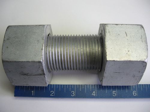 (Lot of 6) 1- 3/4&#034;-8 x 6&#034; Pipe Flange B7 Studs w/ 2H Nuts Threaded Rod Zinc Bolt