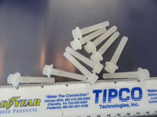 1/4-20 X 1 1/2&#034; Long Polypropylene Flanged Hex Head Screws