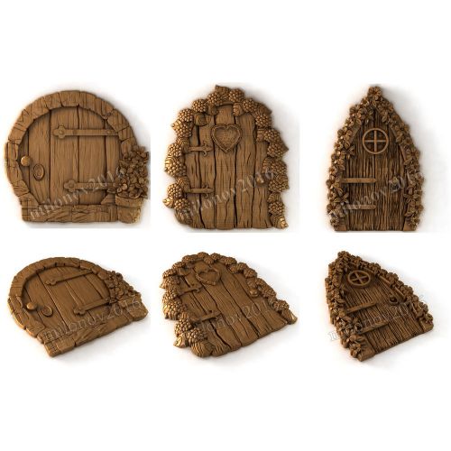 3d STL Model Relief 3pcs Pack Fairy Garden Doors for CNC Router  Artcam