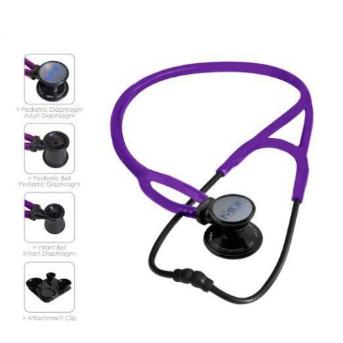 Mdf procardial era cardiology lightweight dual head stethoscope purple/black for sale