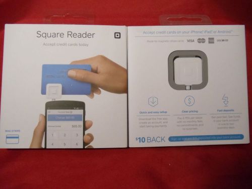 Square Credit Card Reader Apple Android Visa Mastercard Amex Discover $10 Rebate