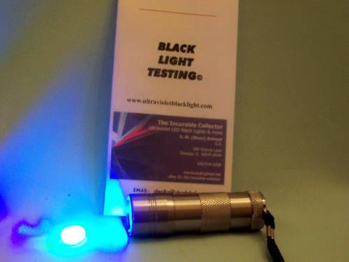 Find mouse rat droppings urine w 9 led aaa uv long wave 3.5&#034;  black light 395nm for sale