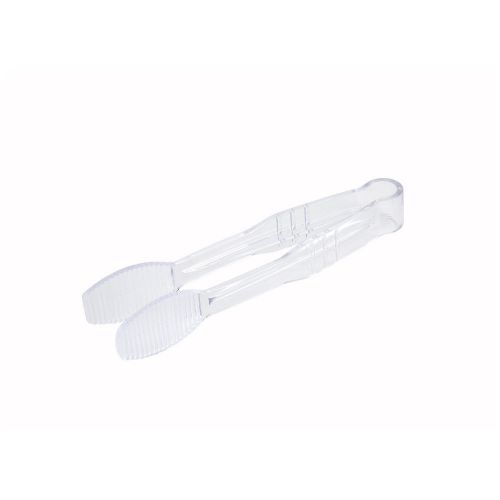 Winco PUTF-6C, 6-Inch Polycarbonate Flat-Grip Tong, Clear