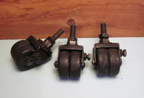 Lot of 3 Heavy Duty Double Wheel Casters