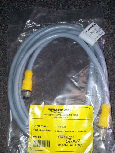 TURK EURO FAST QUICK CONNECT CABLE RKC 4.4T-2-RSC 4.4T/S622  U5192 1698U NEW