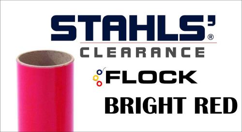 Bright Red - 12&#034; x 10 Yards - Stahls&#039; Craft Roll Flock Heat Transfer Vinyl HTV