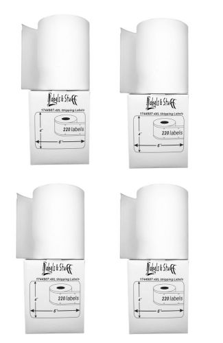 4 rolls of 220 4x6 shipping/postage labels in mini-cartons dymo® 4xl 1744907 for sale