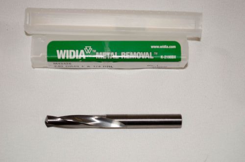 WIDIA METAL REMOVAL M43426 SCREW MACH DRILL,SS,CARBIDE,1/4,135 Deg