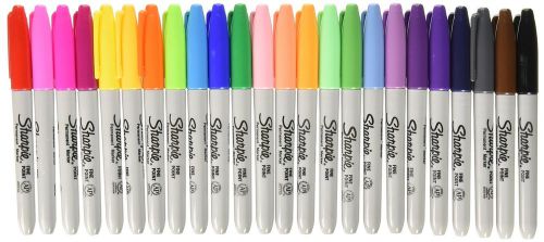 Sharpie fine-tip permanent marker 24-pack assorted colors 1-pack of 24 for sale