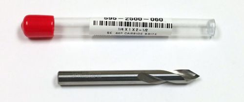 1/4&#034; 60° CARBIDE SPOTTING DRILL, 1&#034; LOF, 2-1/2&#034; OAL, HTC 595-2500-060