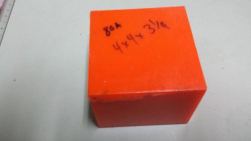 4&#034; x 4&#034; x 3-1/4&#034;  urethane / polyurethane 80 a orange bar p/n 11592 for sale