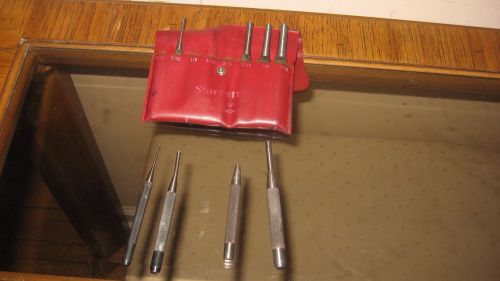 Starrett drive pin punches no. s 565 set 4&#034; 4 pcs &amp; 4 pc different see details. for sale