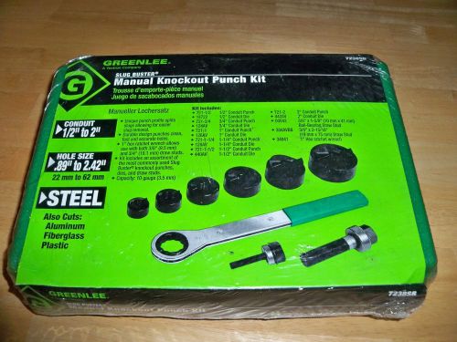 Genuine greenlee -- 7238sb slugbuster knockout punch set -- 1/2&#034; to 2&#034; -- sealed for sale