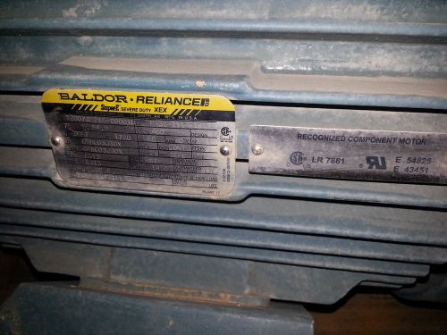 BALDOR RELIANCE 75HP SUPER E SEVERE DUTY XEX  MOTOR, USED