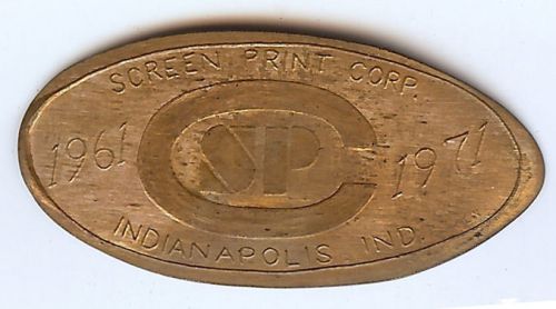 Screen Print Corp. - 1971 Indianapolis Elongated Penny - Wagaman