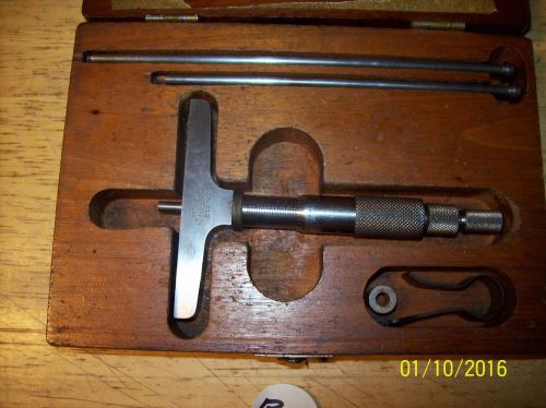 Lufkin 0-3 inch no. 513n micrometer depth gage .001 in grads 3 inch base 3 rod g for sale