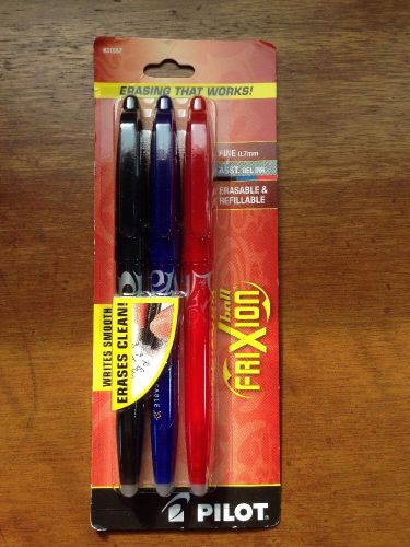 Pilot Erasable Pens (Blue, Black, Red)