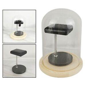 PU Leather Watch Storage Stand and Glass Dustproof Cover for Women Men