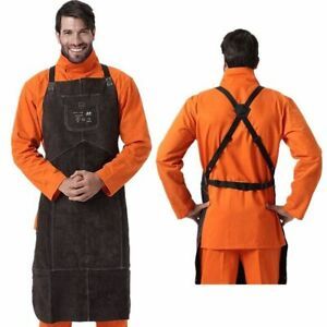 Professional Welding Apron Leather Cowhide Protect Clothes Carpenter Blacksmith