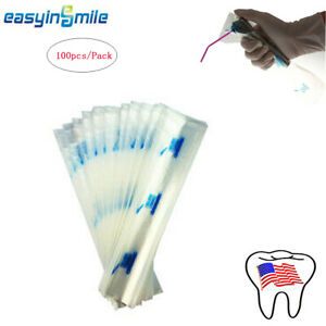 100X Dental 3-way Syringe/HVE/ Saliva Ejectors Sleeves Disposable Plastic Cover