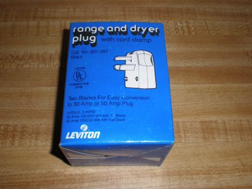 LEVITON RANGE AND DRYER PLUG 30 AMP 50 AMP 801-287