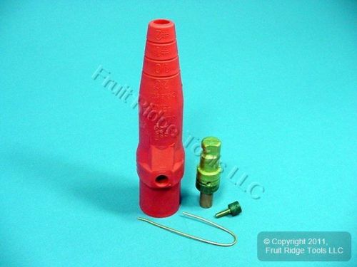 Leviton Red ECT 16 Series Female Detachable Cam Plug 300A 600V Crimped 16D35-R