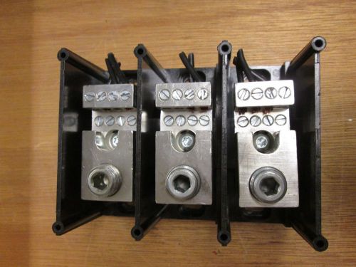 Gould / Shawmut  Terminal Block  66083  line 350MCM  load (8) #6-#14  3P  Used