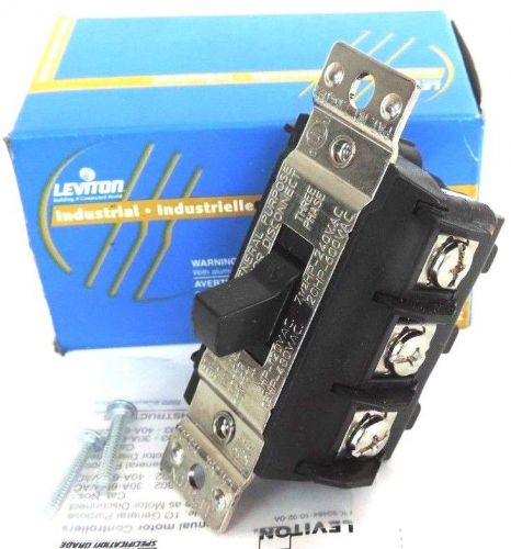 NEW LEVITON MS303-DSS MOTOR STARTER SHORT TOGGLE 30A, 600V, 3Ph, 3-20HP