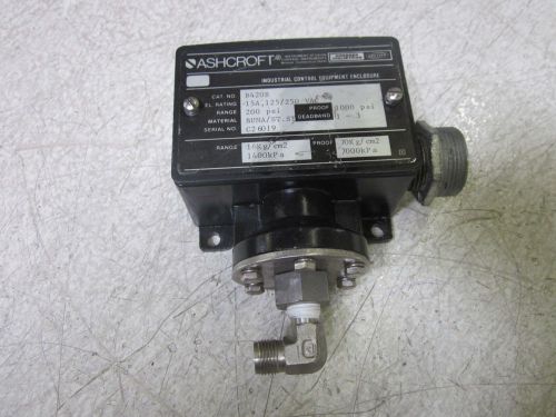 ASHCROFT B420B PRESSURE SWITCH *USED*