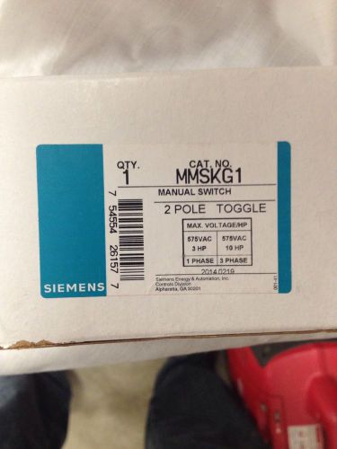 NEW SIEMENS MMSKG1 MANUAL STARTER SWITCH 2 POLE LOT SALE OF (12)