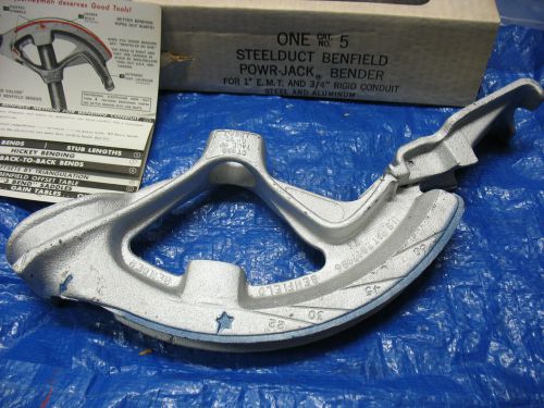 Benfield conduit bender no 5 &#034;powr-jack&#034; usa 1&#034; emt and 3/4&#034; rigid conduit new for sale