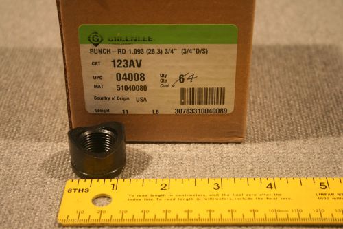 GREENLEE ® GRN 123AV 3/4&#034; Knockout Punch Round (FREE Ship)