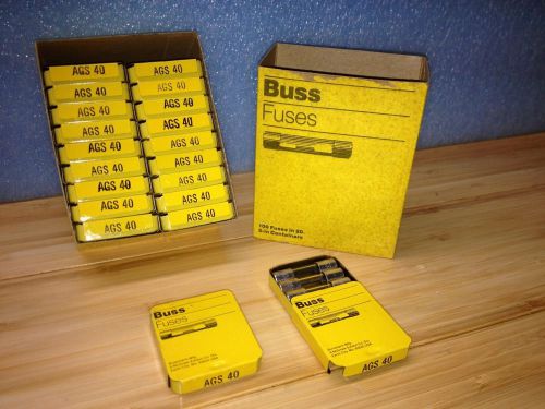 BUSS FUSES AGS 40 -100 Pcs BUSSMAN AIRCRAFT AUTO FREE SHIPPING