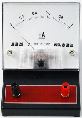 0-1 miliampere (mA) DC Ammeter, Analog Display