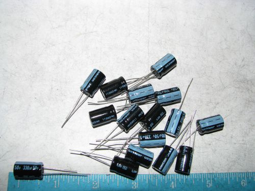 16 jamicon 330uf 50volt 105c radial capacitors for tube transistor audio amp for sale