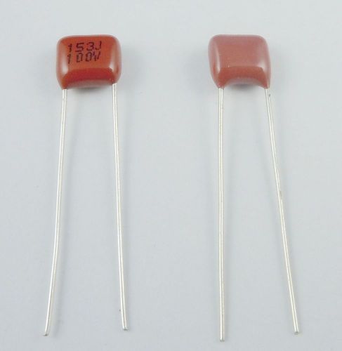 50 Pcs Metallized Polypropylene Film Capacitor 100V 0.015uF 15nF 153 153J CBB