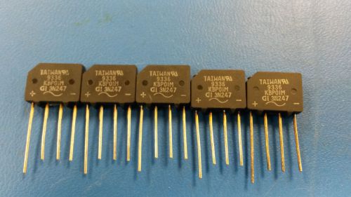 (5 PCS)KBP01M GI (EQUIVALENT TO NTE166) Bridge Rectifiers 100V 1.5A BRIDGE